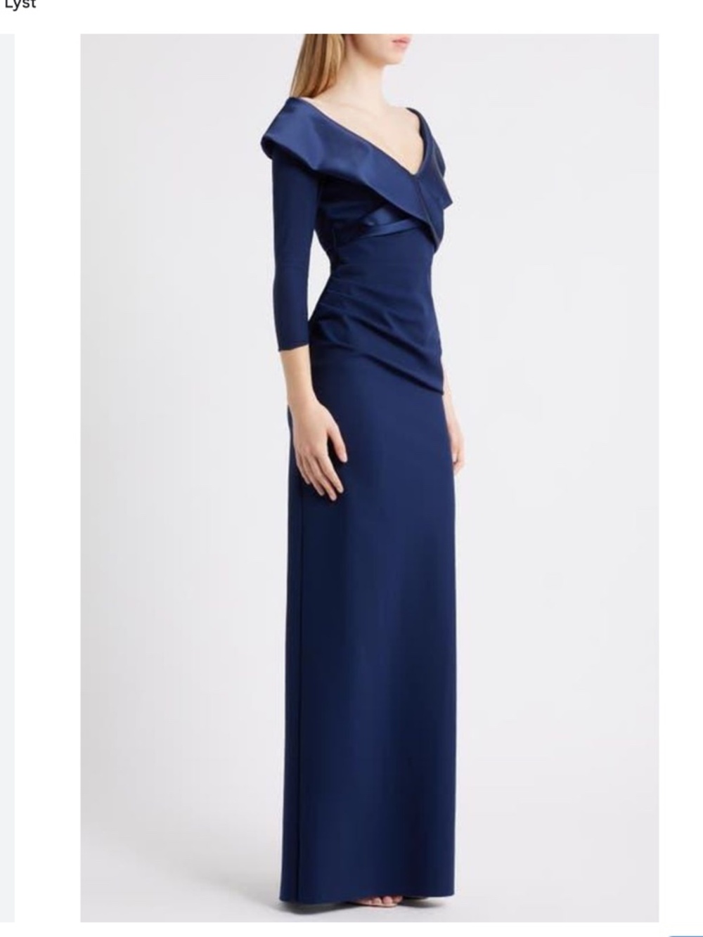 Chiara Boni La Petite Robe Suli Ra Wrap Front Column Dress In Blue